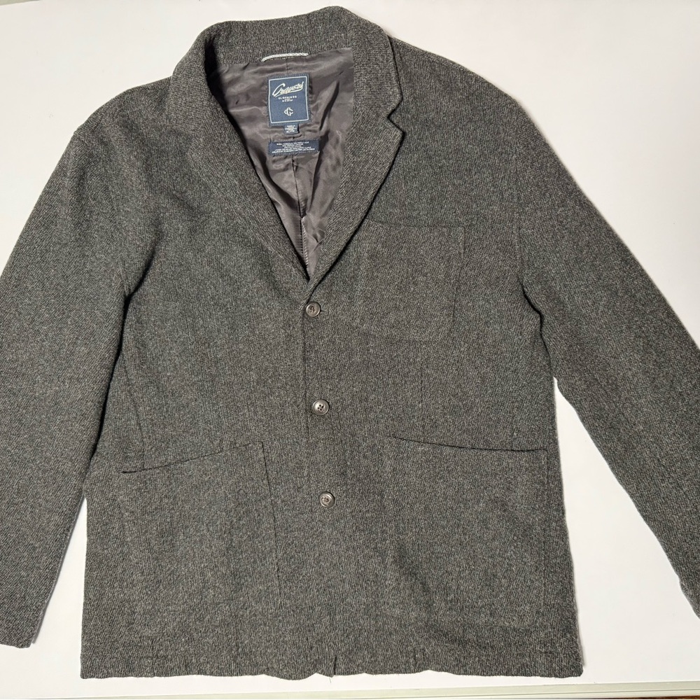Grayers Clothiers Men's Blazer Wool Blend, Casual Sport Coat, Unstructured Sz XL